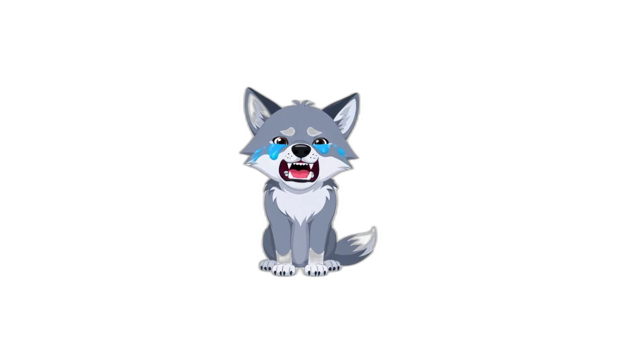 Wolf sticker: Cry