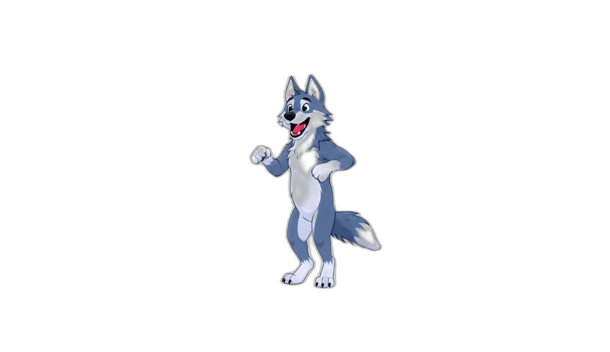 Wolf sticker: Dance