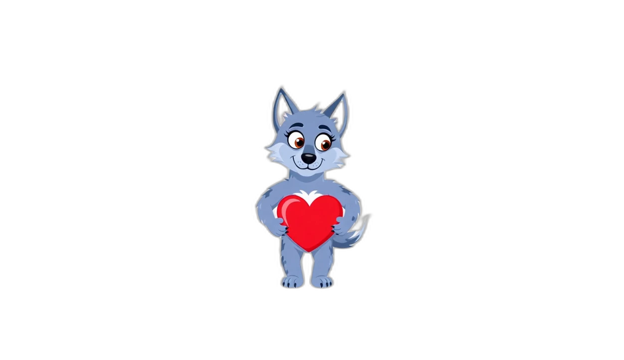 Wolf sticker: Love