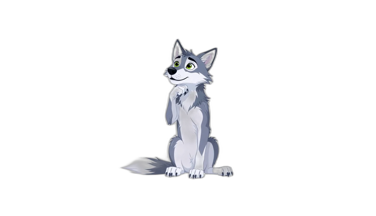 Wolf sticker: Thinking