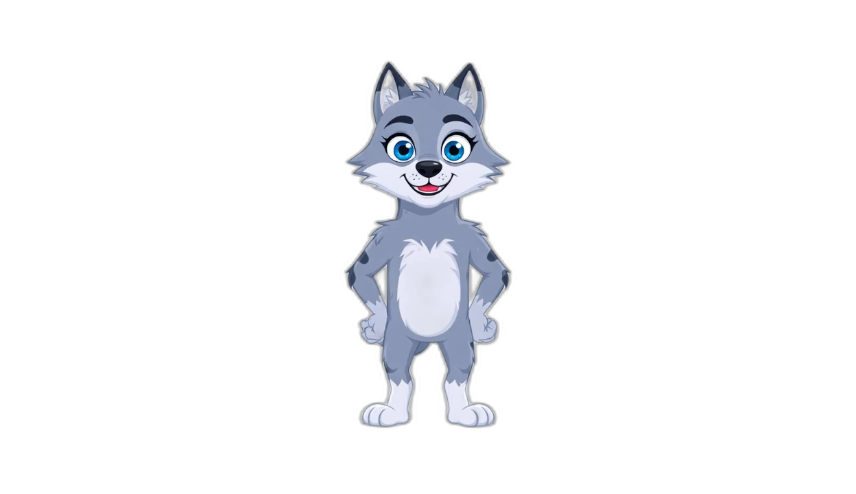 Wolf sticker: Wink